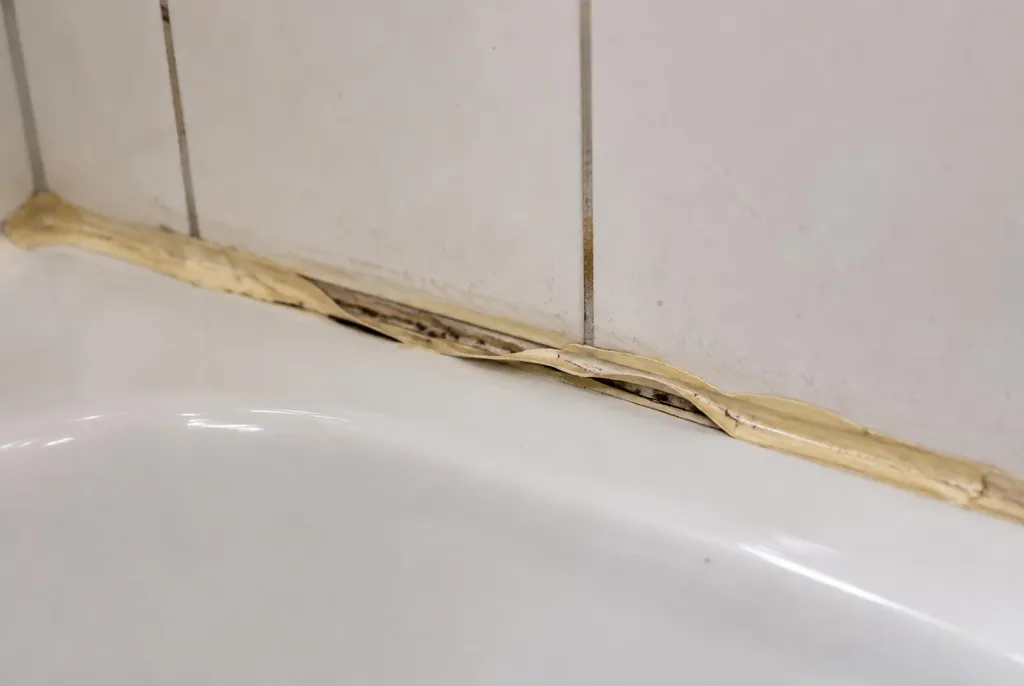 Kitbedrijf IJmuiden – loslatende kit naast het bad